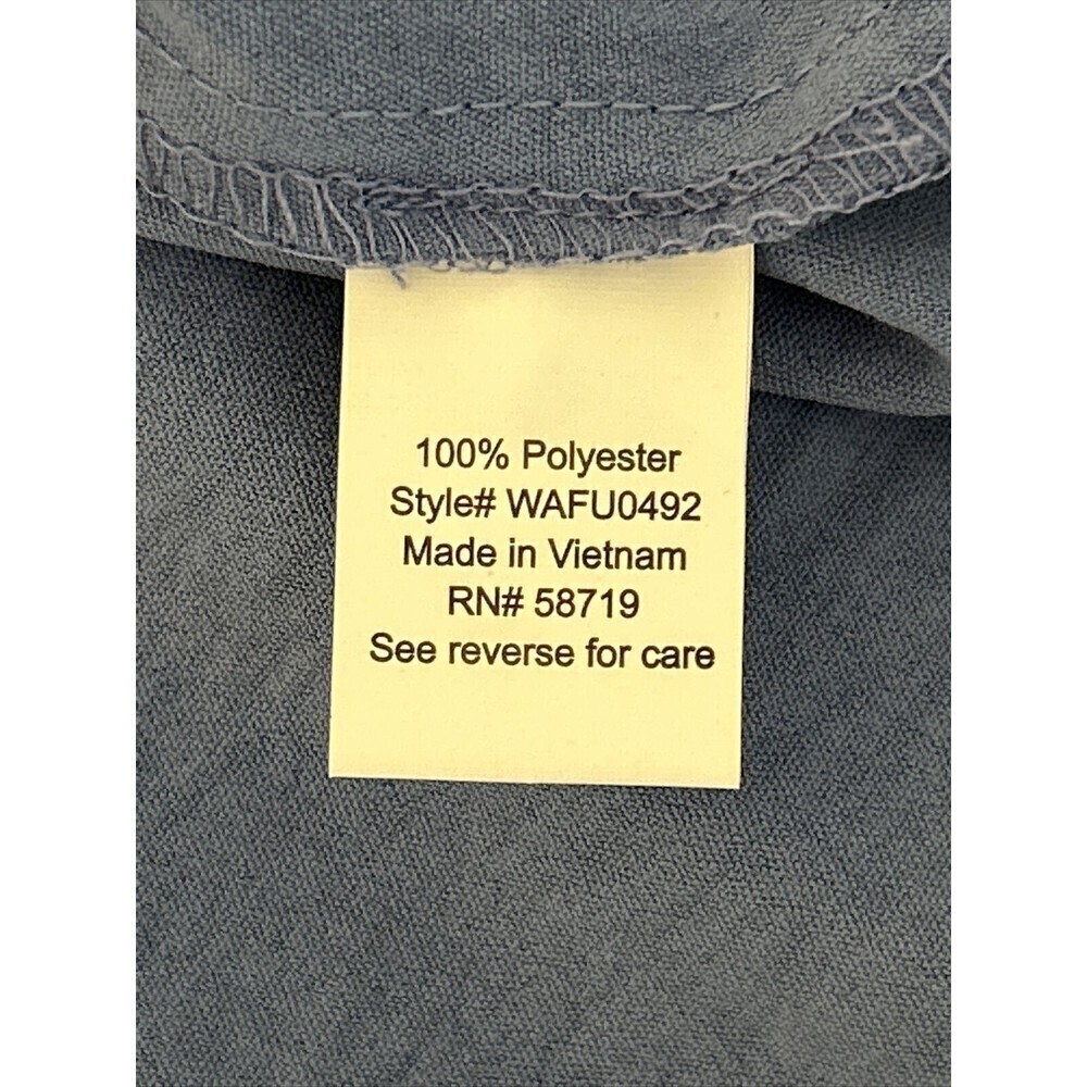 NY Collection Balloon Sleeve Peasant Blue Blouse Plus Size 2X (18/20) - Picture 8 of 15